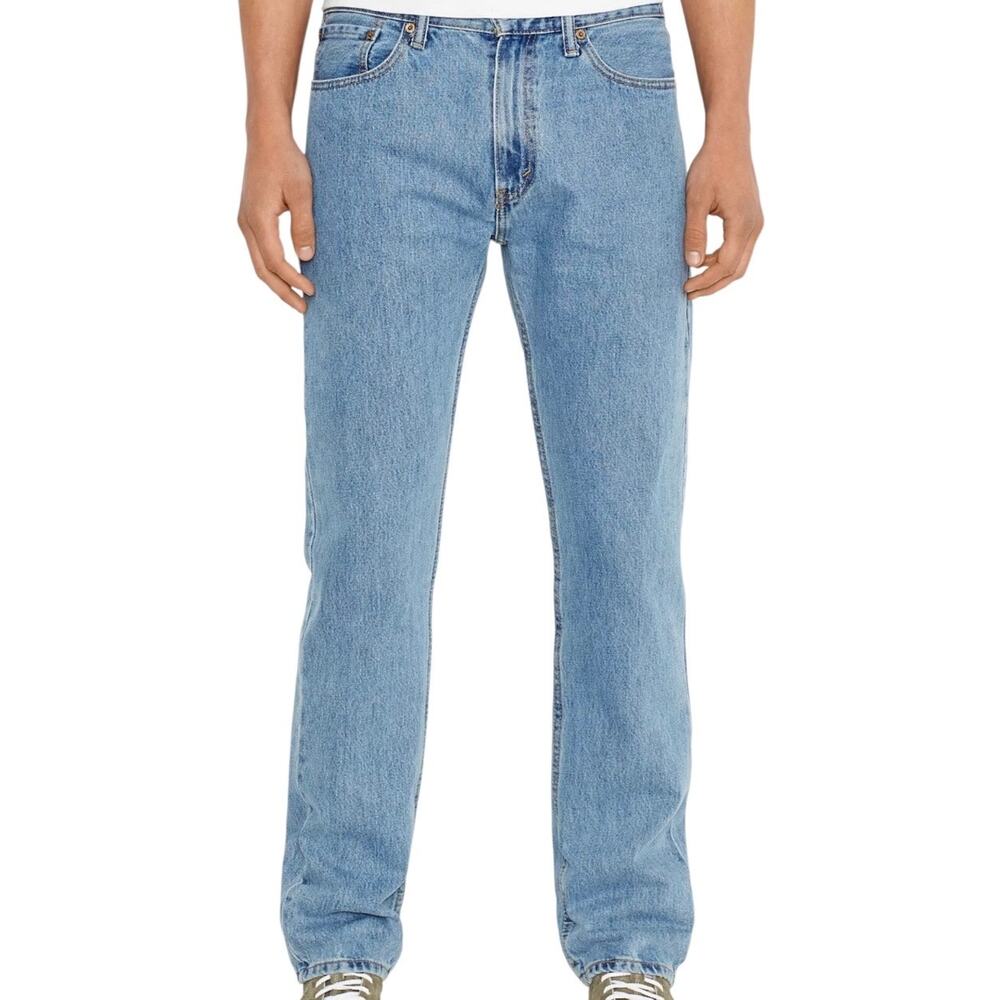 Levi’s Men’s 505 Non-Stretch Regular Fit Jeans Light Blue Size 34 X 34